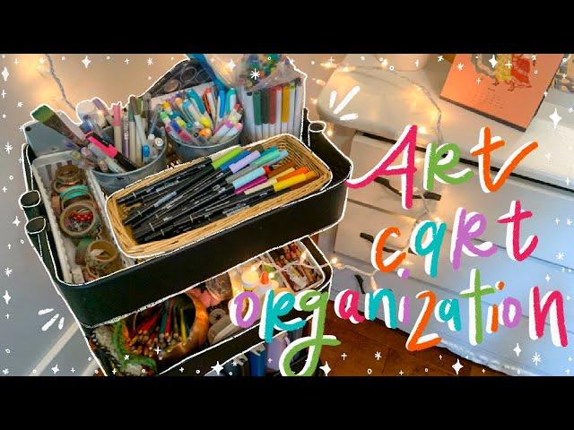 ART SUPPLIES ORGANIZATION // art cart tour!!