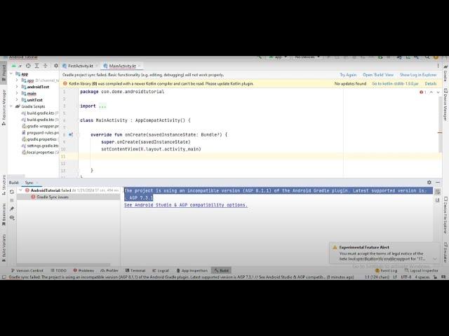 How to solve gradle sync issues in android | Fixing AGP 8.1.1 Compatibility Errors in Android Studio