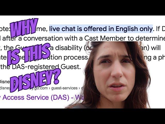 Why is the Disney DAS PASS live chat only in English?!