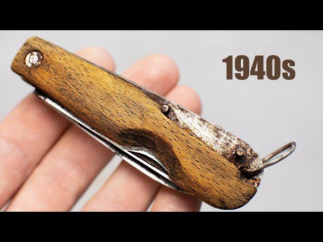 Restoring Rare WW2 German Soldier's pocket folding knife . Restoration