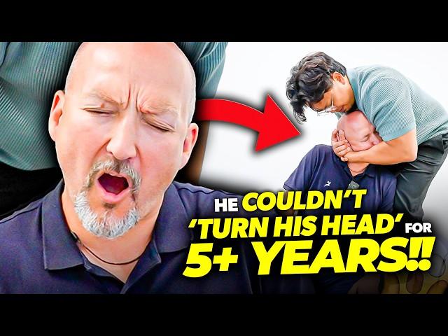 **FLEW 11 HOURS** JUST TO GET HIS NECK CRACKED!?  | Asmr Chiropractic Back Pain Relief | Tubio