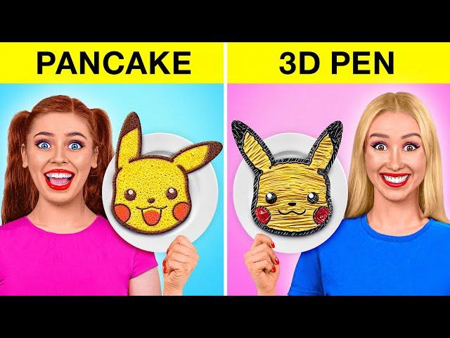 Fantastic 3d Pen vs Pancake Art Challenge by Multi DO