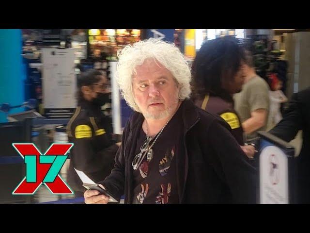 Steve Lukather Of Toto Reunites With Bandmates At LAX