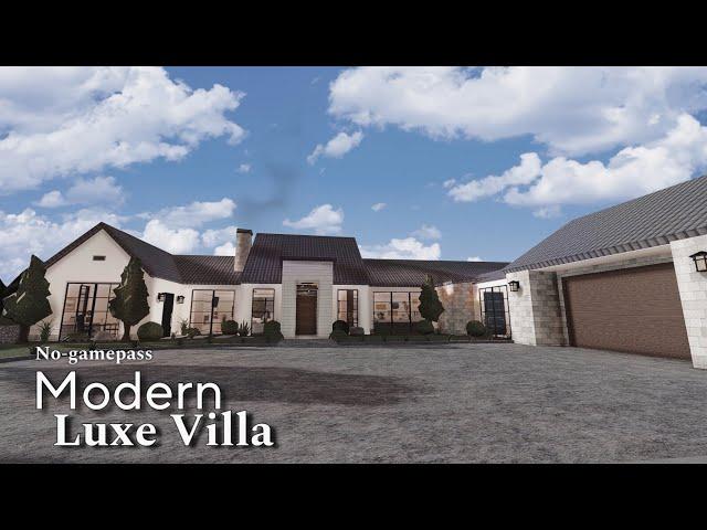 BLOXBURG: Modern Luxe Villa | No-Gamepass | Speedbuild | Roblox Bloxburg