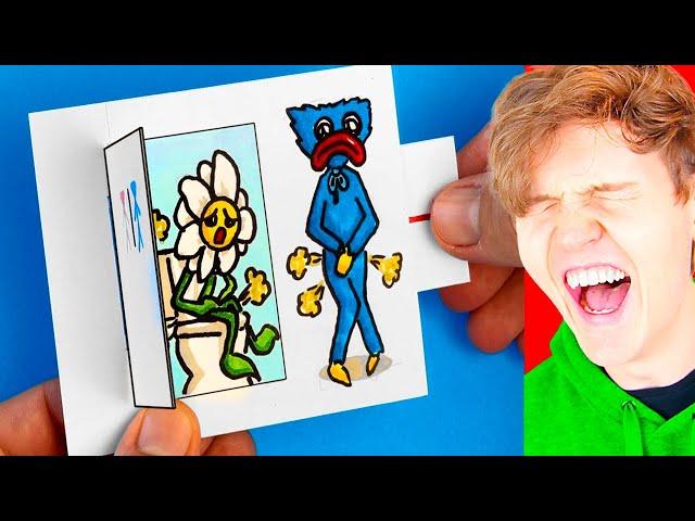 CRAZIEST POPPY PLAYTIME *CHAPTER 3* ART VIDEOS EVER!? (LANKYBOX REACTION!)