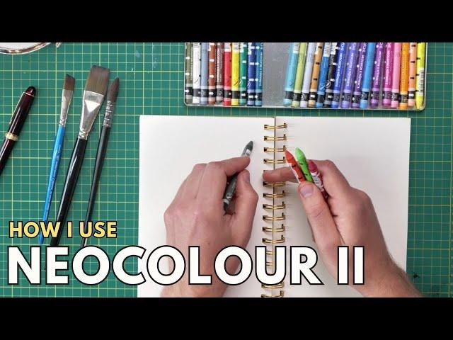 Using Neocolour ii Water Soluble Crayons