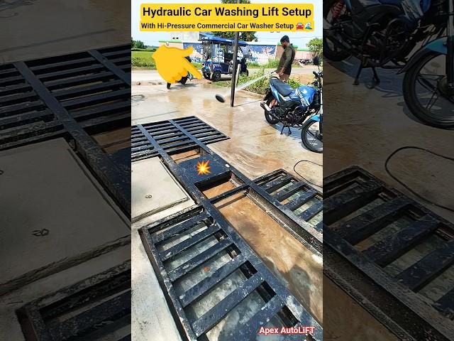Testing Hydraulic Car Washing Lift With Hi-Pressure Commercial Car Washer Full Setup #apexautolift