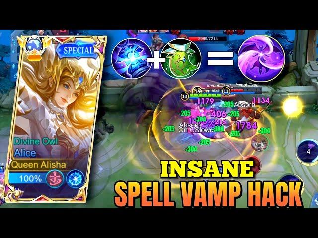 ALICE SPELL VAMP HACK BUILD (PLEASE TRY) - ALICE BEST BUILD 2024 - MLBB