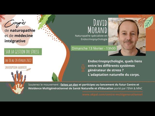 Endocrinopsychologie, adaptation du corps - Gestion du stress - par David MORAND