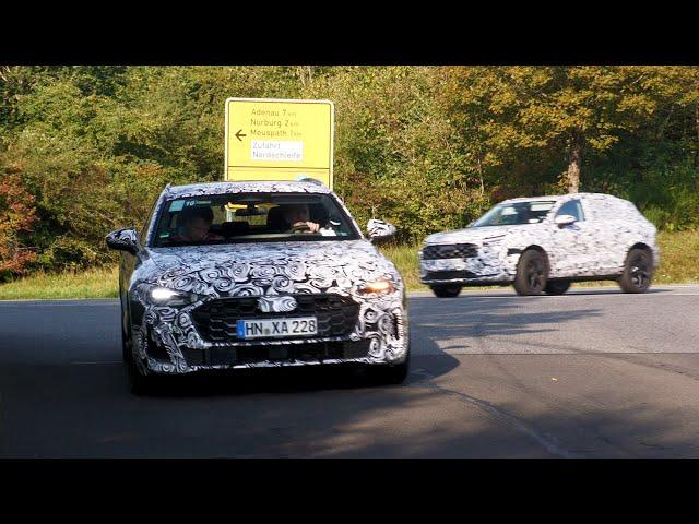 Audi testing several models at the Nurburgring