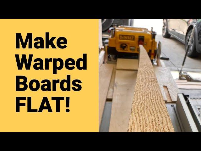 How to Flatten Warped Boards with a Planer