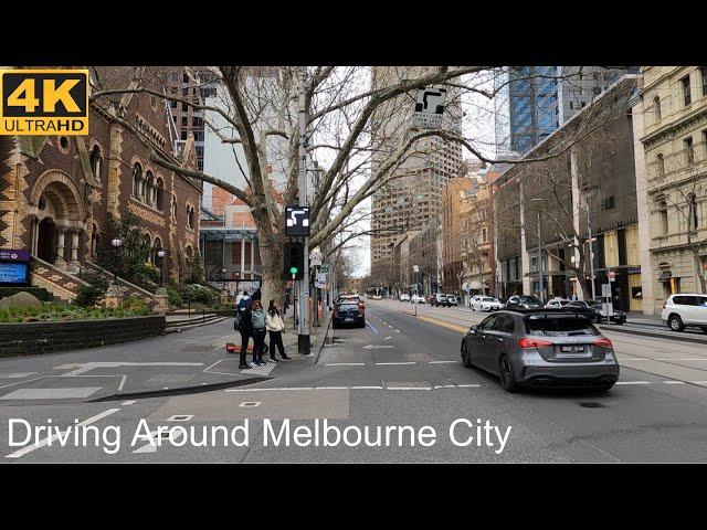 Driving Around Melbourne City | Melbourne Australia | 4K UHD