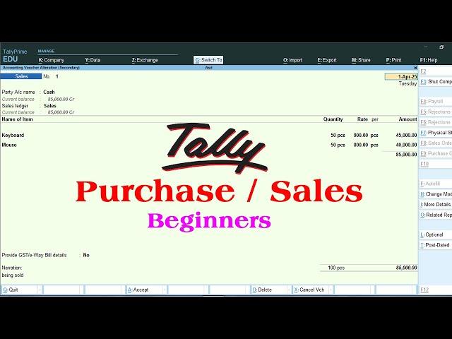 tally prime | tally | tally prime course | tally prime full course | tally prime complete course