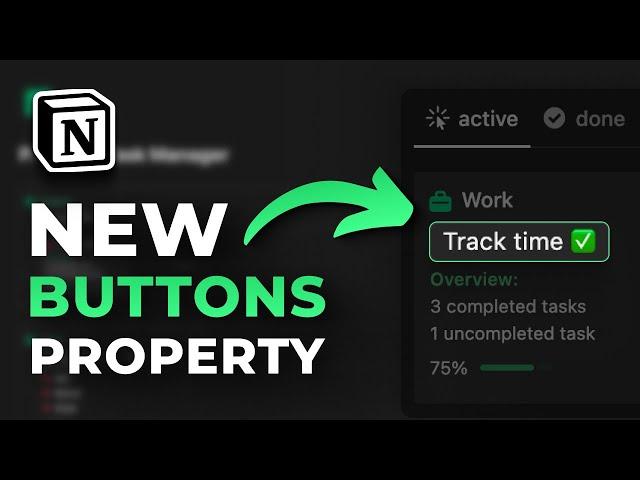 How To Create A Time Tracker Using The NEW Notion Buttons Property