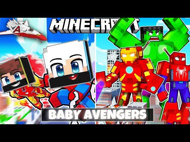 Growing Up As BABY AVENGERS In Minecraft!