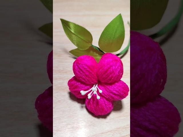 sakura dari benang wol #diy #kerajinan #idekreatif #flowers #craftideas #craftprojects #woolenflower