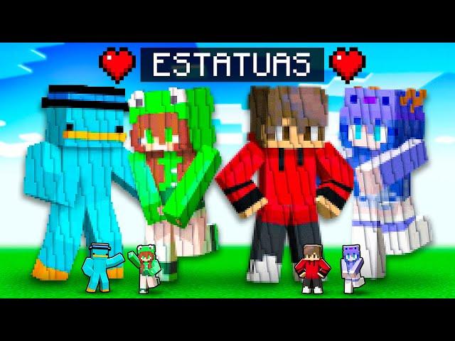 Batalla de ESTATUAS DE PAREJAS en Minecraft