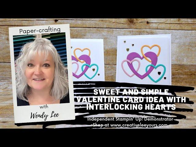 Sweet and Simple Valentine Card Idea with Interlocking Hearts