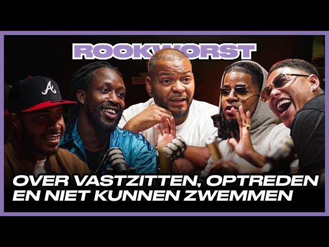 Hef, Akwasi, Young Ellens, Keizer en Adje in Rookworst de Podcast