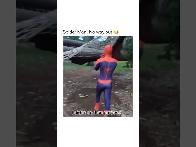 The spider chose him - spiderman no way out #short #funny #meme #spiderman #trynottolaugh #fail