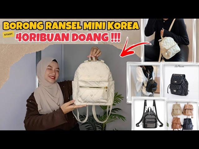 SHOPEE HAUL MINI BACKPACK KOREAN STYLE 40RIBUAN !!! REALPICT SEMUAAA