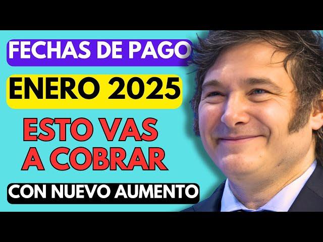 INCREÍBLE️ESTO PAGO ANSES en ENERO 2025 a Jubilados, Pensionados, PNC, PUAM, AUH y SUAF  FECHAS