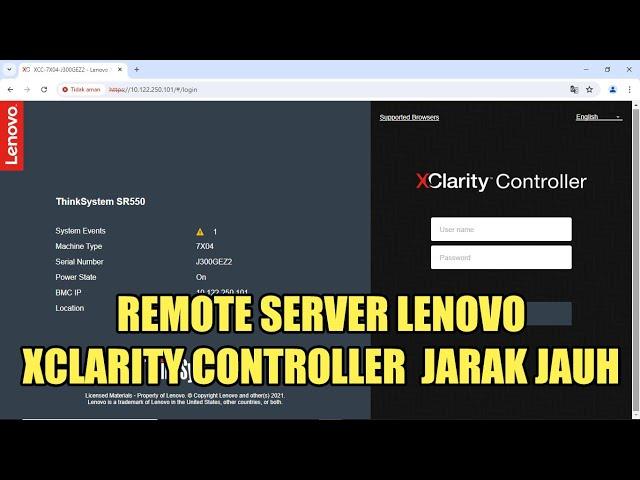 CARA REMOTE SERVER LENOVO XCC JARAK JAUH