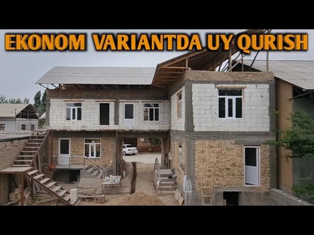 Ekonom variantda 7 xonali va 2 qavatli uy qurish 2024