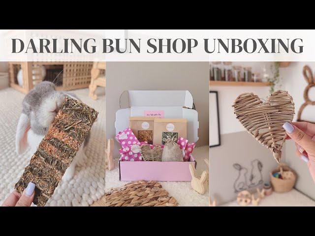 UNBOXING OUR RECENT DARLING BUN SHOP ORDER | Rabbit Treats & Forage | Rabbit Toys | Indoor Rabbits