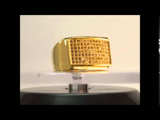 Gold Micropave Iced Out Ring - Ice Jewelry Co.