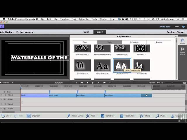 Adobe Premiere Elements 11 Tutorial | Working With Basic Text