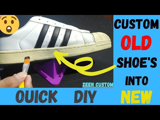 How To Customize Your Old Shoe's With Acrylic Paint || QUICK DIY ||  ZeenCustom