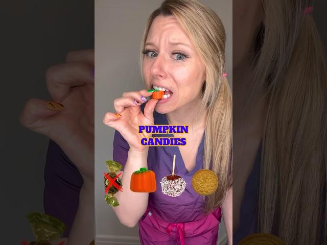 CANDY YOU CAN'T EAT WITH BRACES ON  ORTHODONTIST REACTS CRUNCHY CARAMEL FALL FOOD ASMR