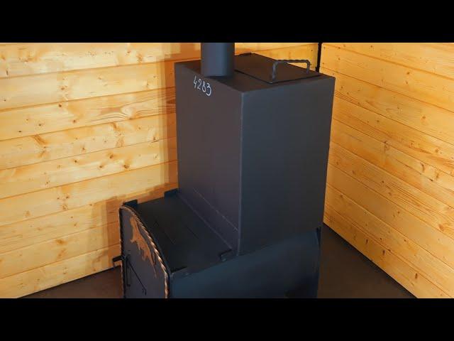 Печь с закрытой каменкой из 530й трубы. Сделали под заказ.