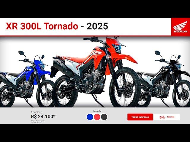 TUDO SOBRE A NOVA HONDA XR 300L TORNADO 2025