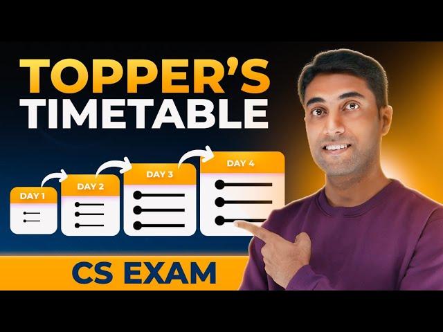 Topper's Time Table - Complete ROADMAP to CS EXAM DECEMBER 2024