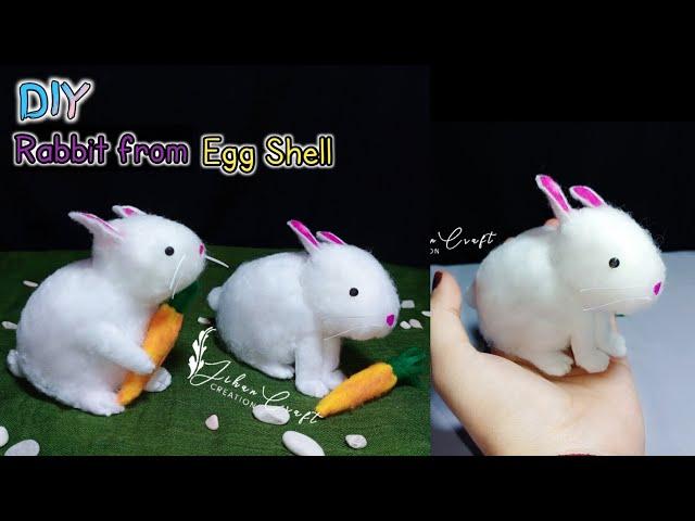 Cara membuat Kelinci dari Cangkang Telur Bekas | DIY Rabbit from Egg Shell