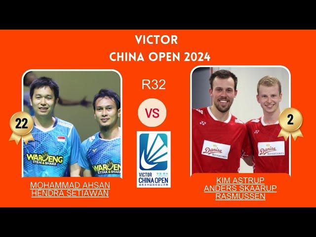 M AHSAN/HENDRA SETIAWAN (INA) VS KIM ASTRUP/ANDERS SKAARUP R (DEN) | CHINA OPEN 2024