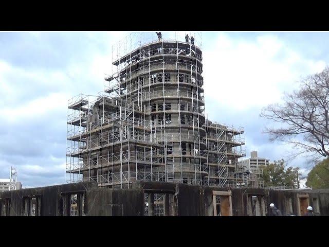 Hiroshima’s iconic Atomic Dome undergoes maintenance to keep it standing