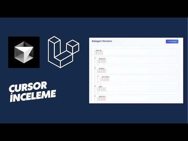 Cursor Yapay Zeka İnceliyoruz - Laravel Menü Sıralama