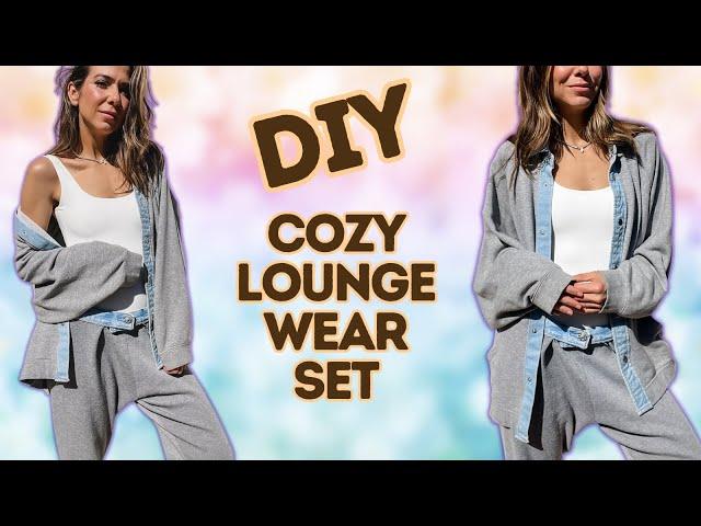 COZY Cardigan! Make a Loungewear Set  w/ Denim Accents | DIY w/ Orly Shani