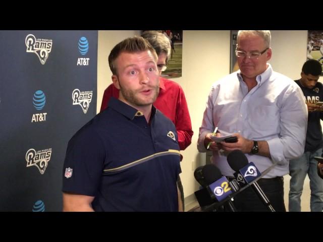 Rams coach Sean McVay talks about what Robert Woods brings to LA