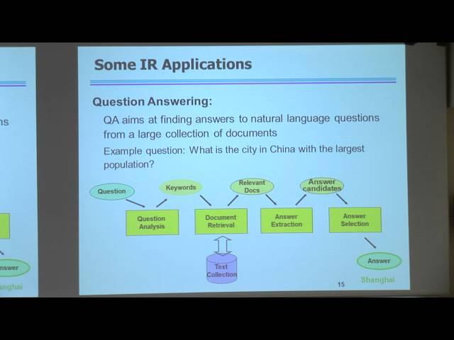 [PURDUE MLSS] A Machine Learning Approach for Complex Information Retrieval Applications by Luo Si