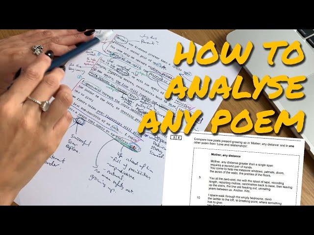 How To Analyse A Poem | Analysing Simon Armitage's 'Mother Any Distance...'