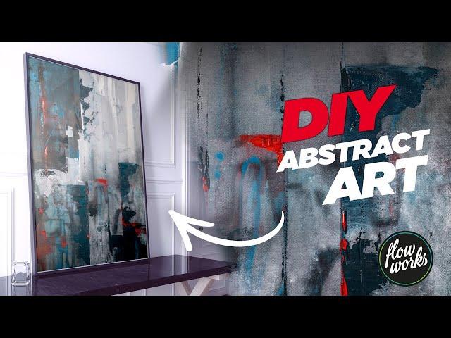 DIY Abstract Art Painted onto Canvas - MODERN CONTEMPORARY ART