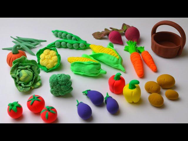 DIY How to make realistic miniature vegetables using polymer clay | DIY Vegetables Basket - PART 2