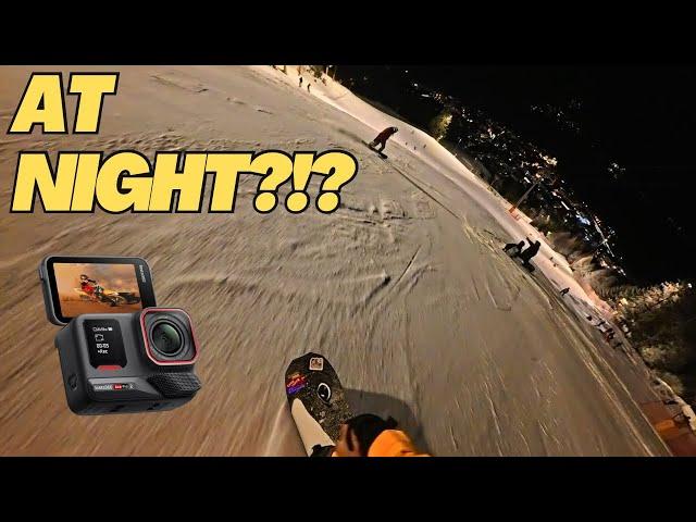 Insta360 Ace Pro 2 Low Light Test : Night Snowboarding In AUSTRIA