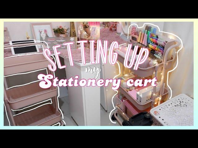 desk makeover + setting up my stationery cart / art cart + organize with me (philippines) part 1 