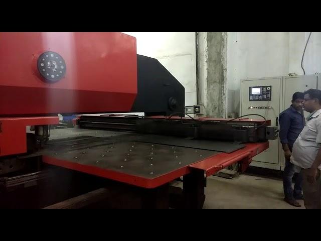 Working video of AMADA COMA CNC Turret Punching Machine - 50 Ton