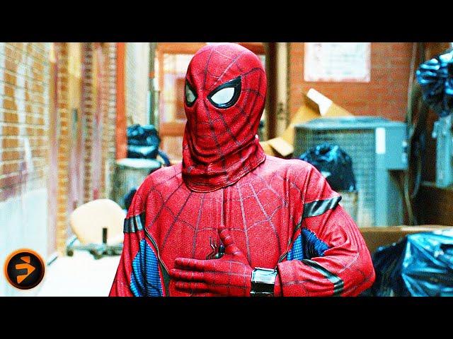 Tom Holland's Epic Suit-Up Scene in SPIDER-MAN: HOMECOMING